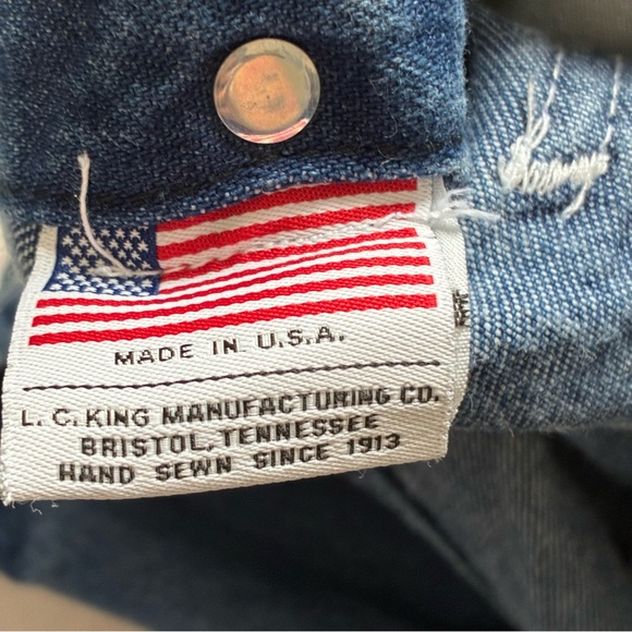 Pointer Brand Vintage USA Carpenter Cargo Denim Overalls Bibs Men’s 34 x 32 - Picture 8 of 11